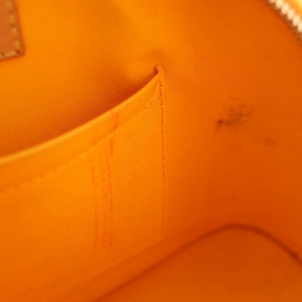 Louis Vuitton Alma BB Monogram Vernis 2Way Handbag in Yellow M91697