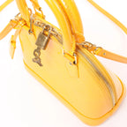 Louis Vuitton Alma BB Monogram Vernis 2Way Handbag in Yellow M91697