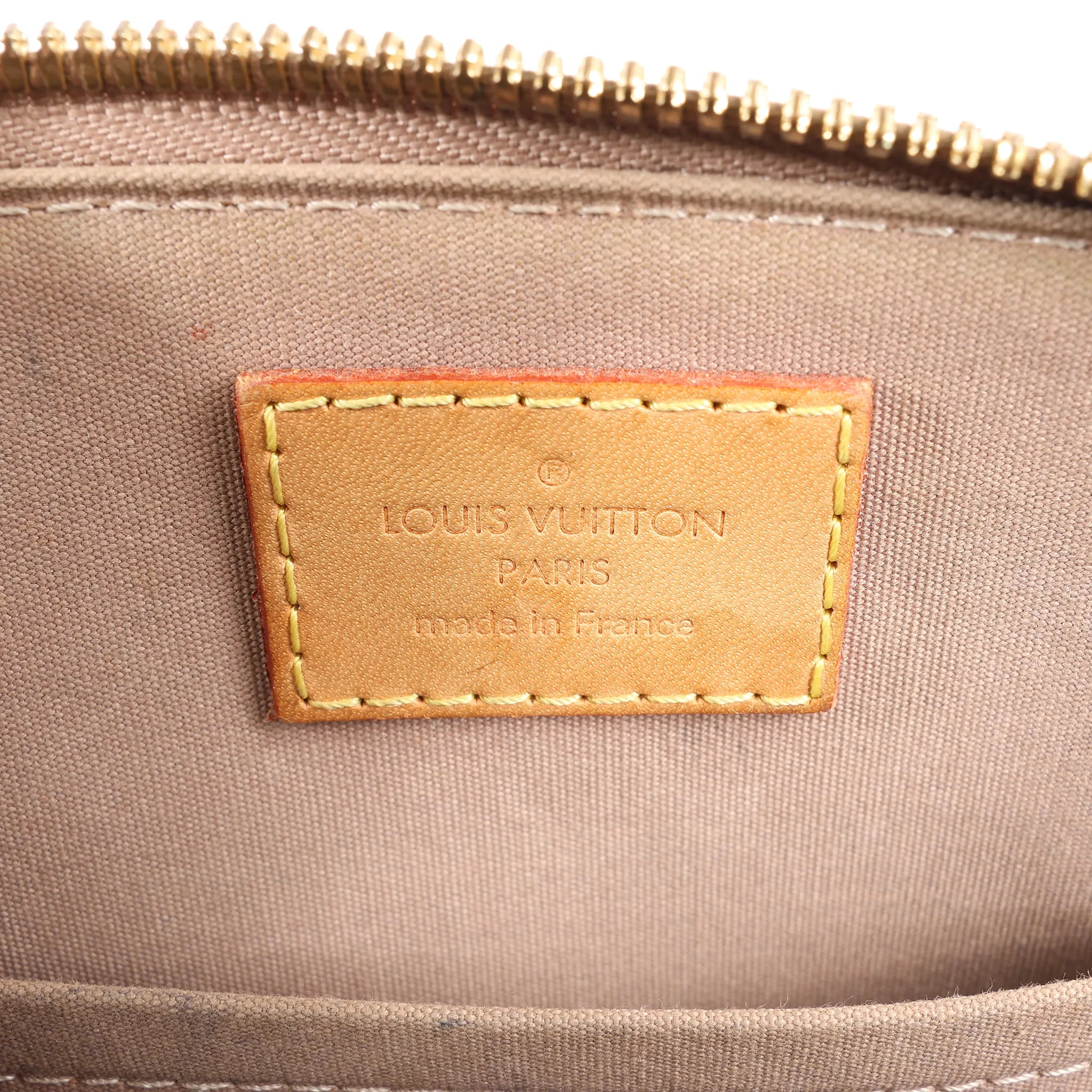 Louis Vuitton Alma BB Monogram Vernis 2Way Handbag in Gold M91752