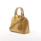 Louis Vuitton Alma BB Monogram Vernis 2Way Handbag in Gold M91752