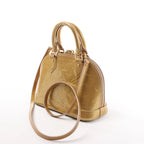 Louis Vuitton Alma BB Monogram Vernis 2Way Handbag in Gold M91752