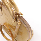 Louis Vuitton Alma BB Monogram Vernis 2Way Handbag in Gold M91752