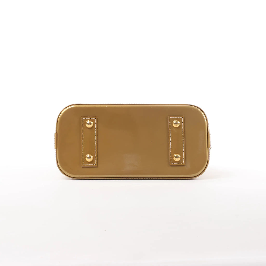 Louis Vuitton Alma BB Monogram Vernis 2Way Handbag in Gold M91752