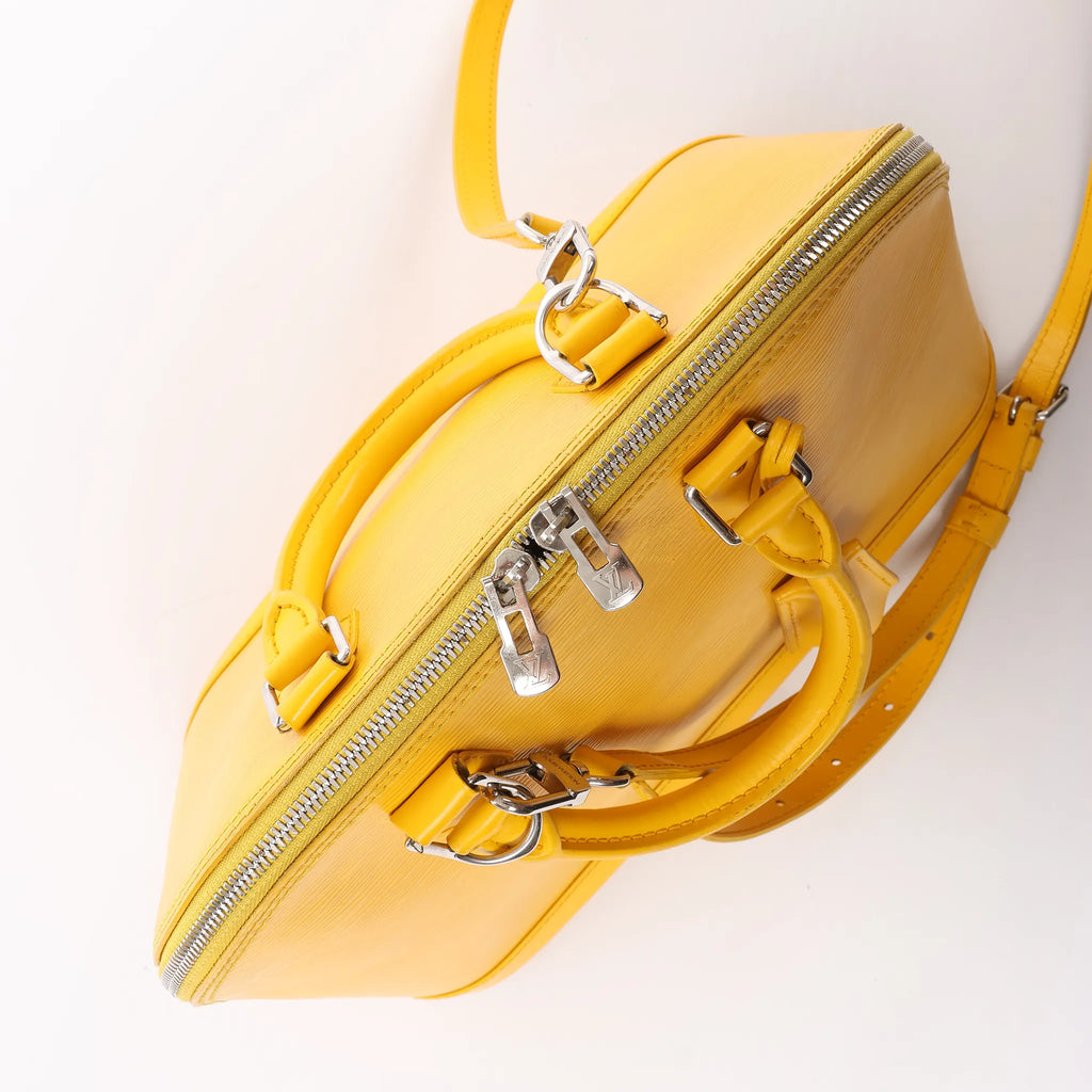 Louis Vuitton Alma PM Epi Leather 2Way Handbag in Yellow M52149