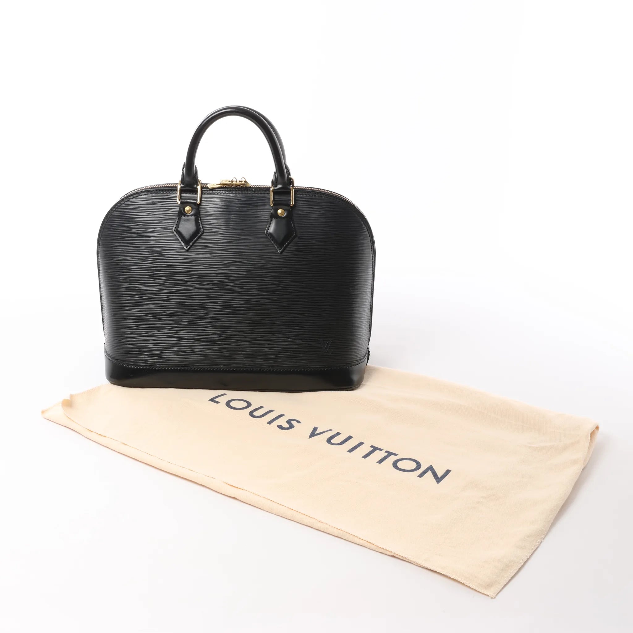 Louis Vuitton Alma PM Epi Leather Handbag in Black M52142