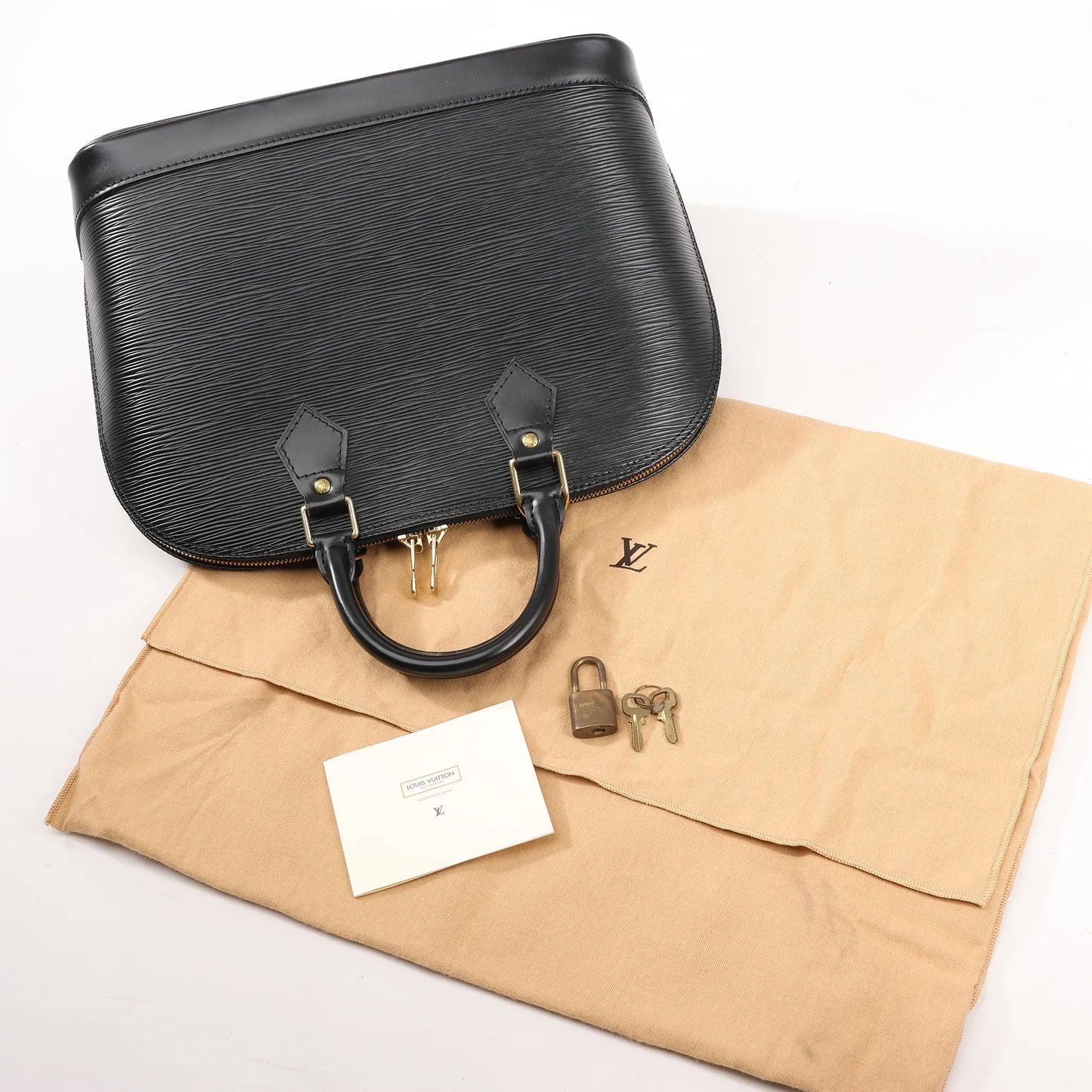 Louis Vuitton Epi Leather Alma PM Handbag in Black M52142