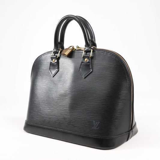 Louis Vuitton Epi Leather Alma PM Handbag in Black M52142