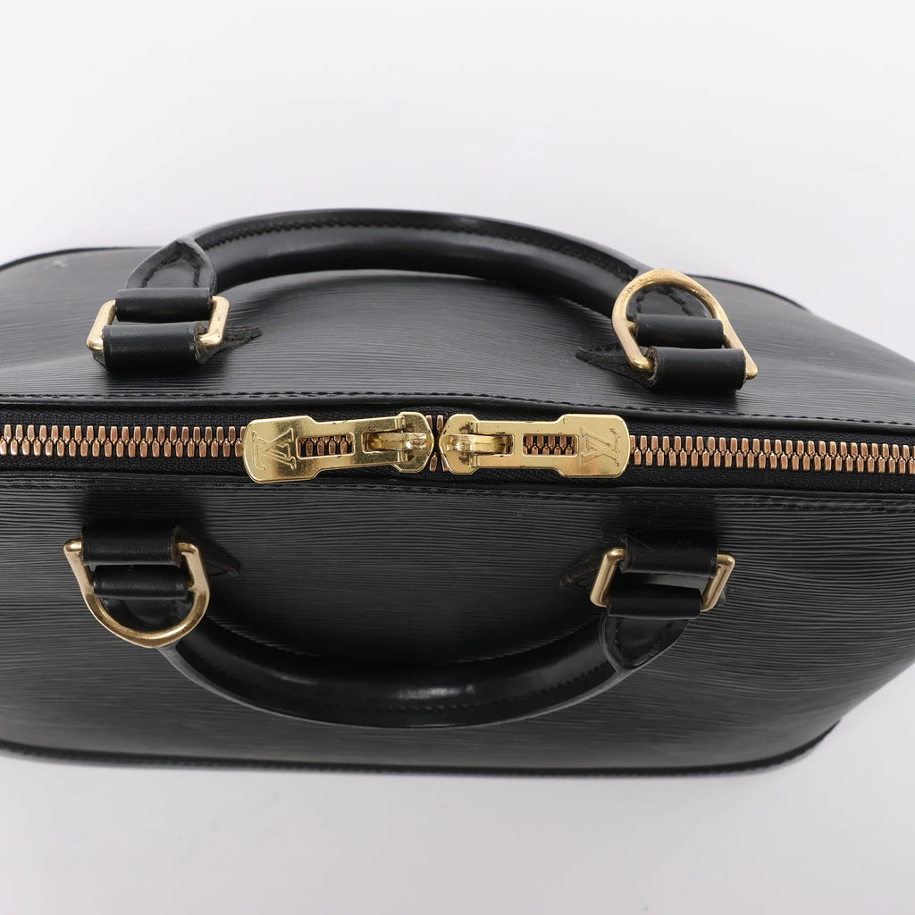 Louis Vuitton Alma PM Epi Leather Handbag in Black M52142