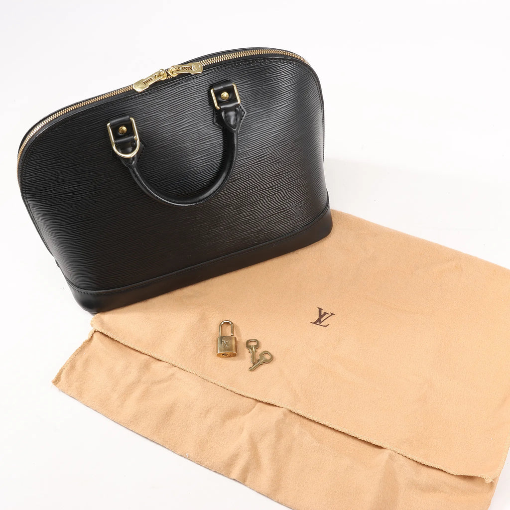 Louis Vuitton Epi Leather Alma PM Handbag in Black M52142