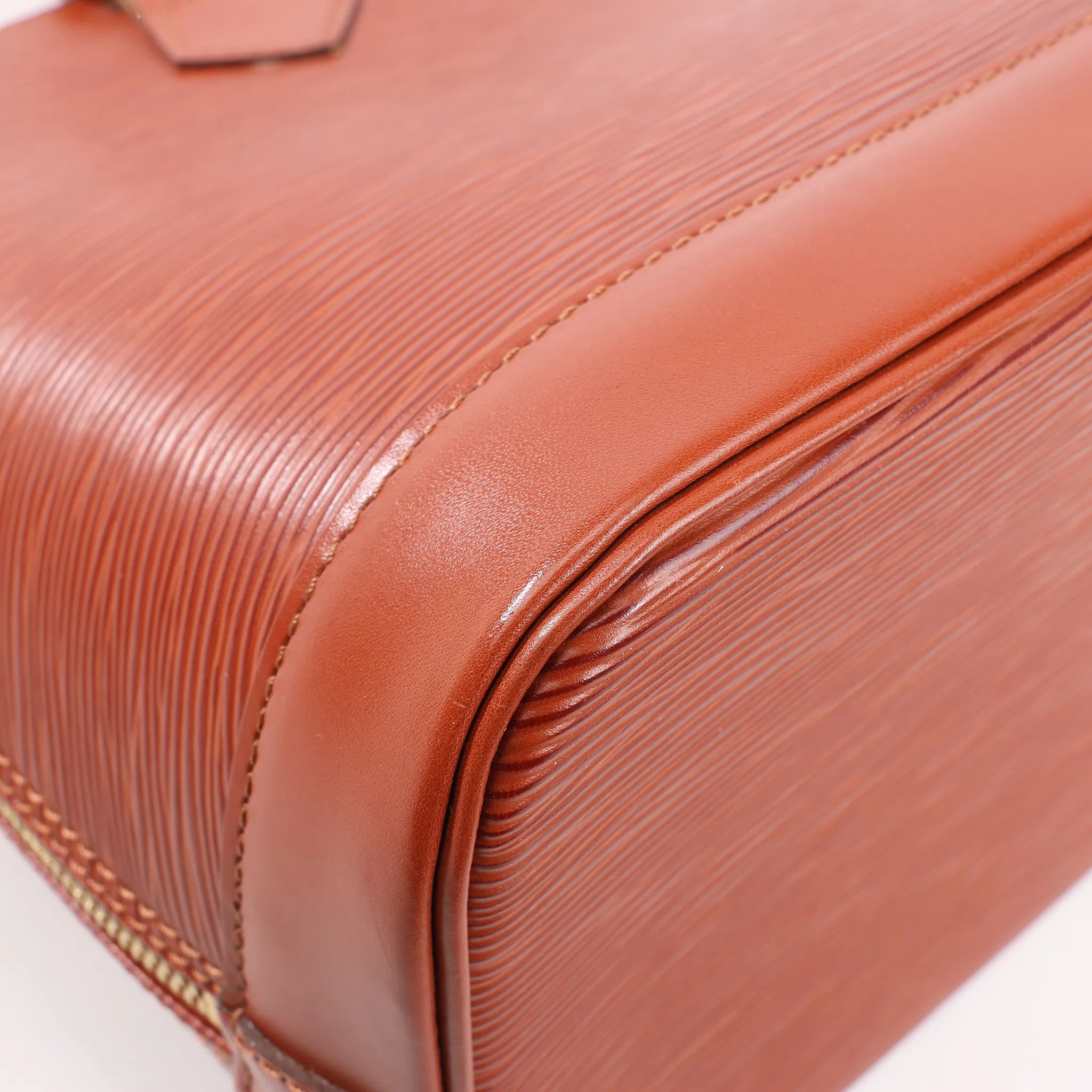 Louis Vuitton Epi Leather Alma PM 2Way Handbag in Brown M52143