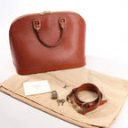 Louis Vuitton Epi Leather Alma PM 2Way Handbag in Brown M52143