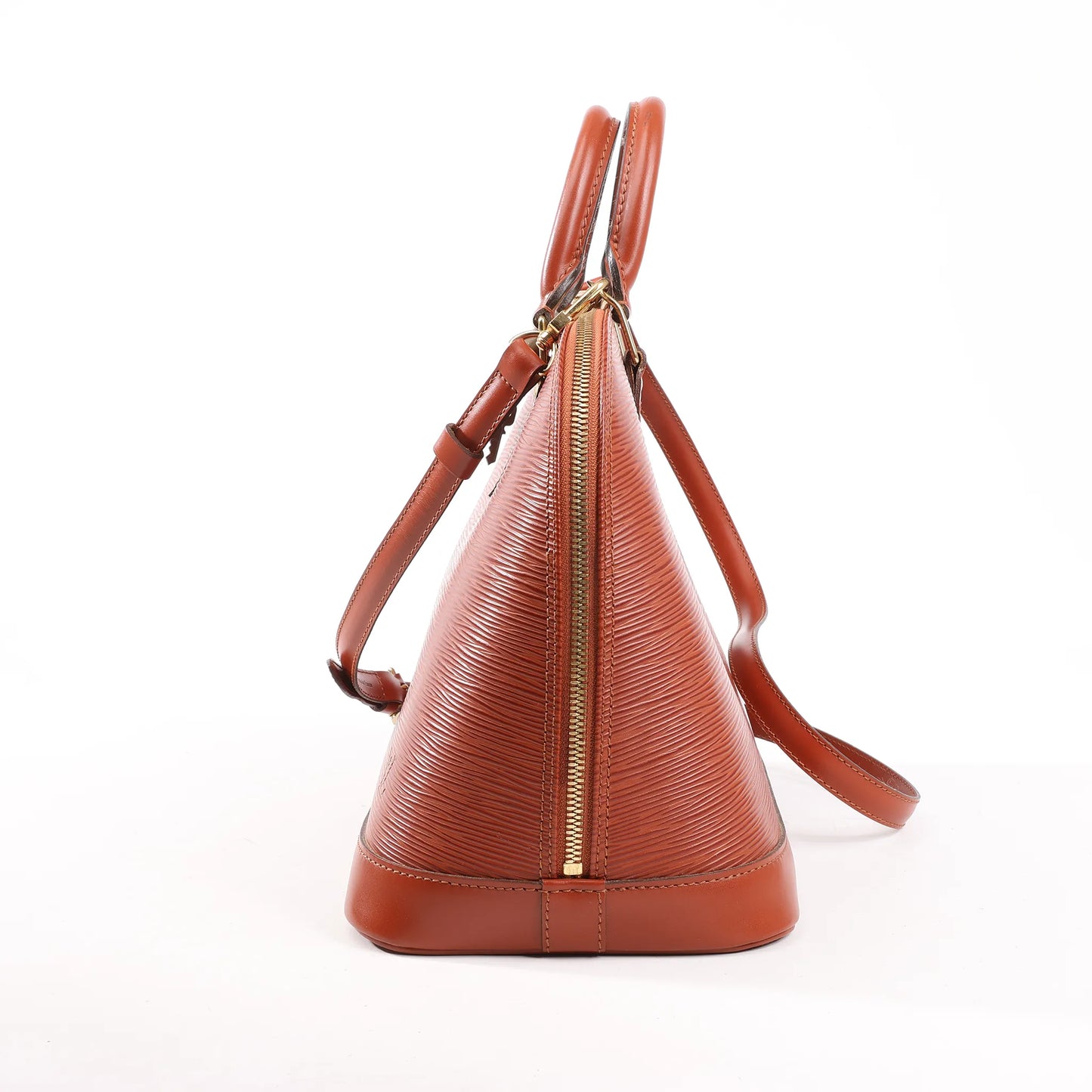 Louis Vuitton Epi Leather Alma PM 2Way Handbag in Brown M52143