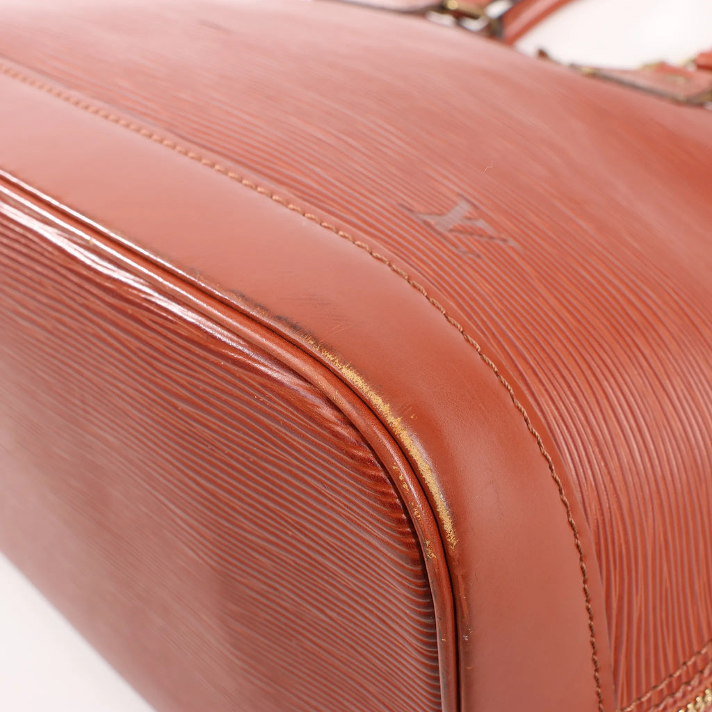 Louis Vuitton Epi Leather Alma PM 2Way Handbag in Brown M52143