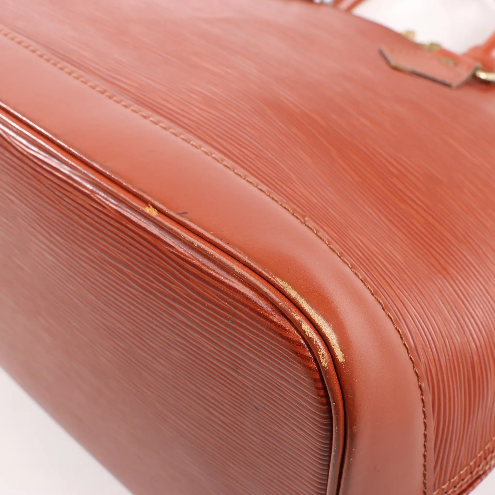 Louis Vuitton Epi Leather Alma PM 2Way Handbag in Brown M52143