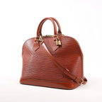 Louis Vuitton Epi Leather Alma PM 2Way Handbag in Brown M52143