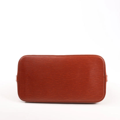 Louis Vuitton Epi Leather Alma PM 2Way Handbag in Brown M52143