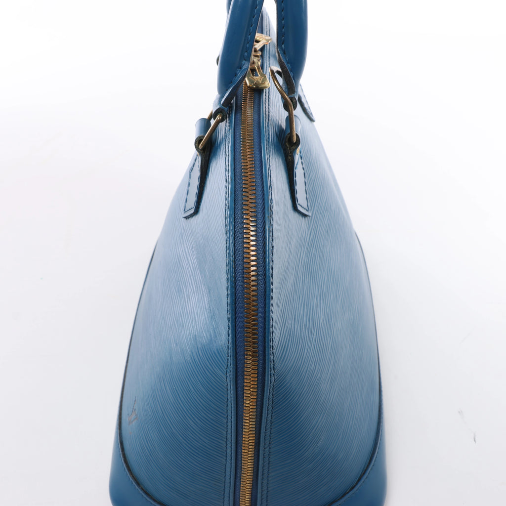Louis Vuitton Alma Epi Leather Handbag in Blue M52145