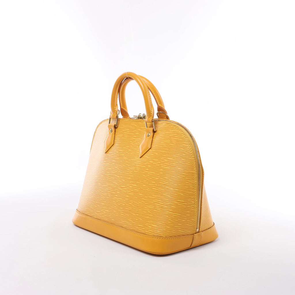 Louis Vuitton Alma Epi Leather Handbag in Yellow M52149
