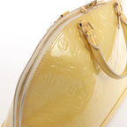 Louis Vuitton Alma GM Vernis Leather Handbag in Yellow M91450