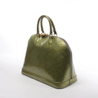 Louis Vuitton Alma GM Vernis Leather Handbag in Green M91558