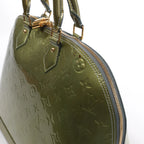 Louis Vuitton Alma GM Vernis Leather Handbag in Green M91558