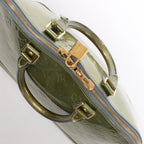 Louis Vuitton Alma GM Vernis Leather Handbag in Green M91558