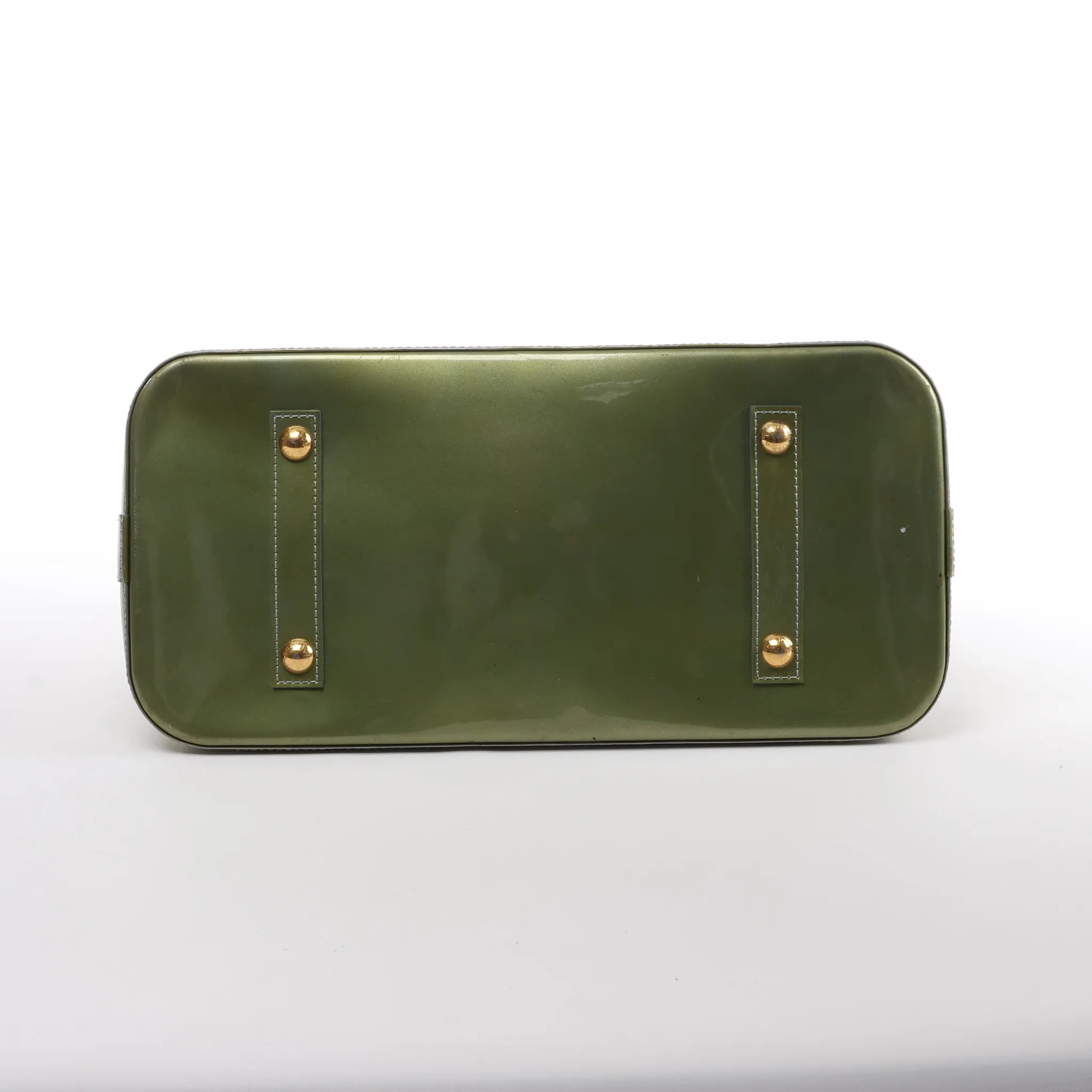 Louis Vuitton Alma GM Vernis Leather Handbag in Green M91558