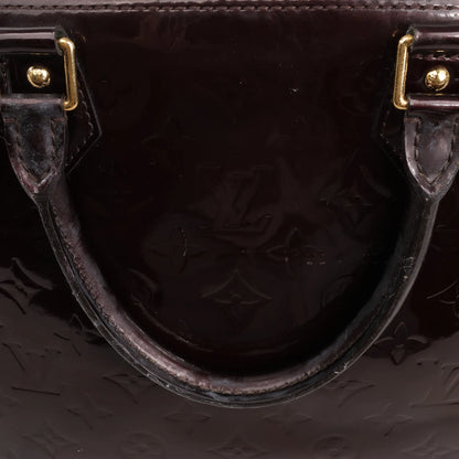 Louis Vuitton Vernis Alma GM Handbag in Burgundy M91687