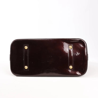 Louis Vuitton Vernis Alma GM Handbag in Burgundy M91687