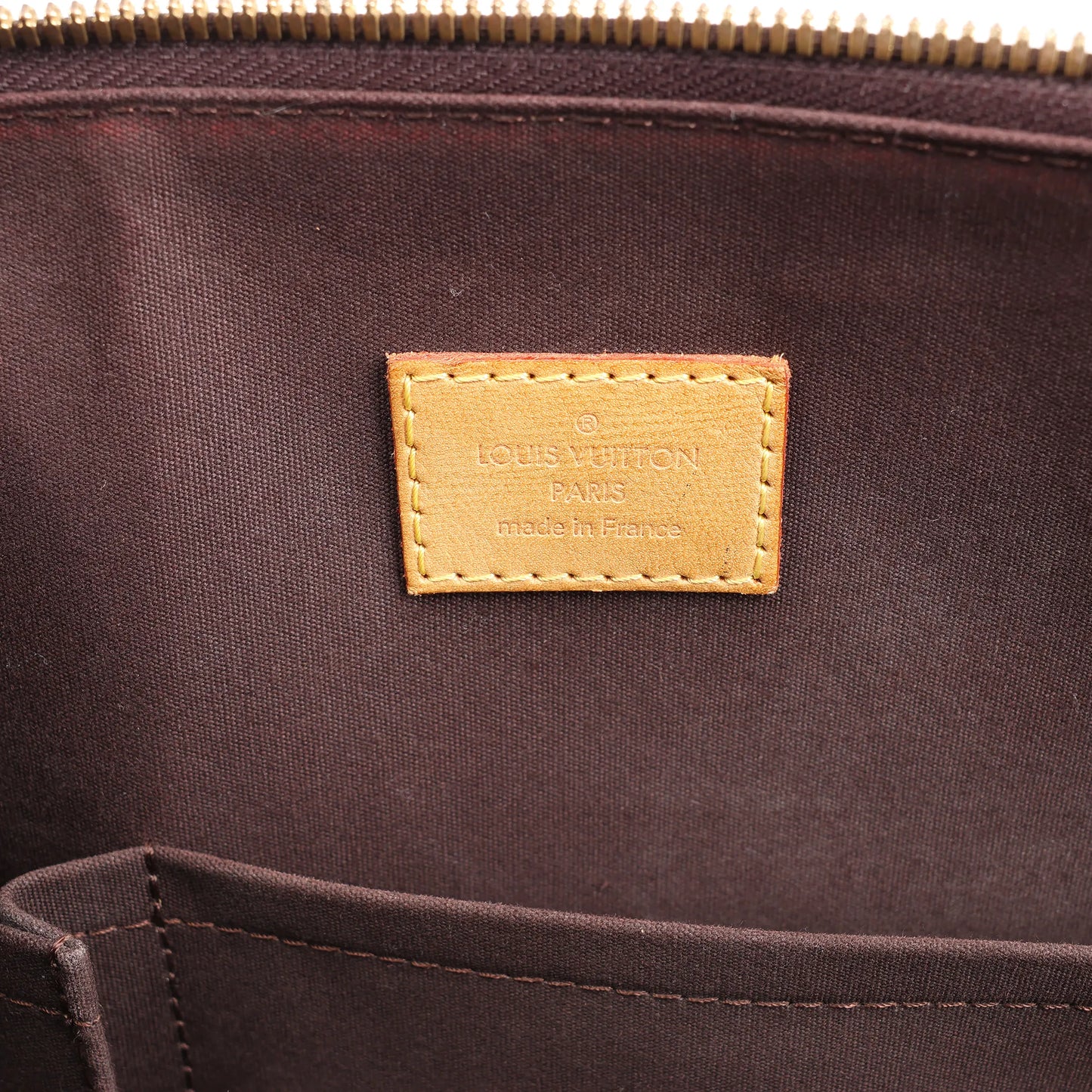 Louis Vuitton Vernis Alma GM Handbag in Burgundy M91687