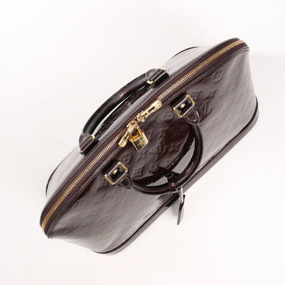 Louis Vuitton Vernis Alma GM Handbag in Burgundy M91687