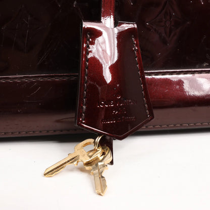 Louis Vuitton Vernis Alma GM Handbag in Burgundy M91687