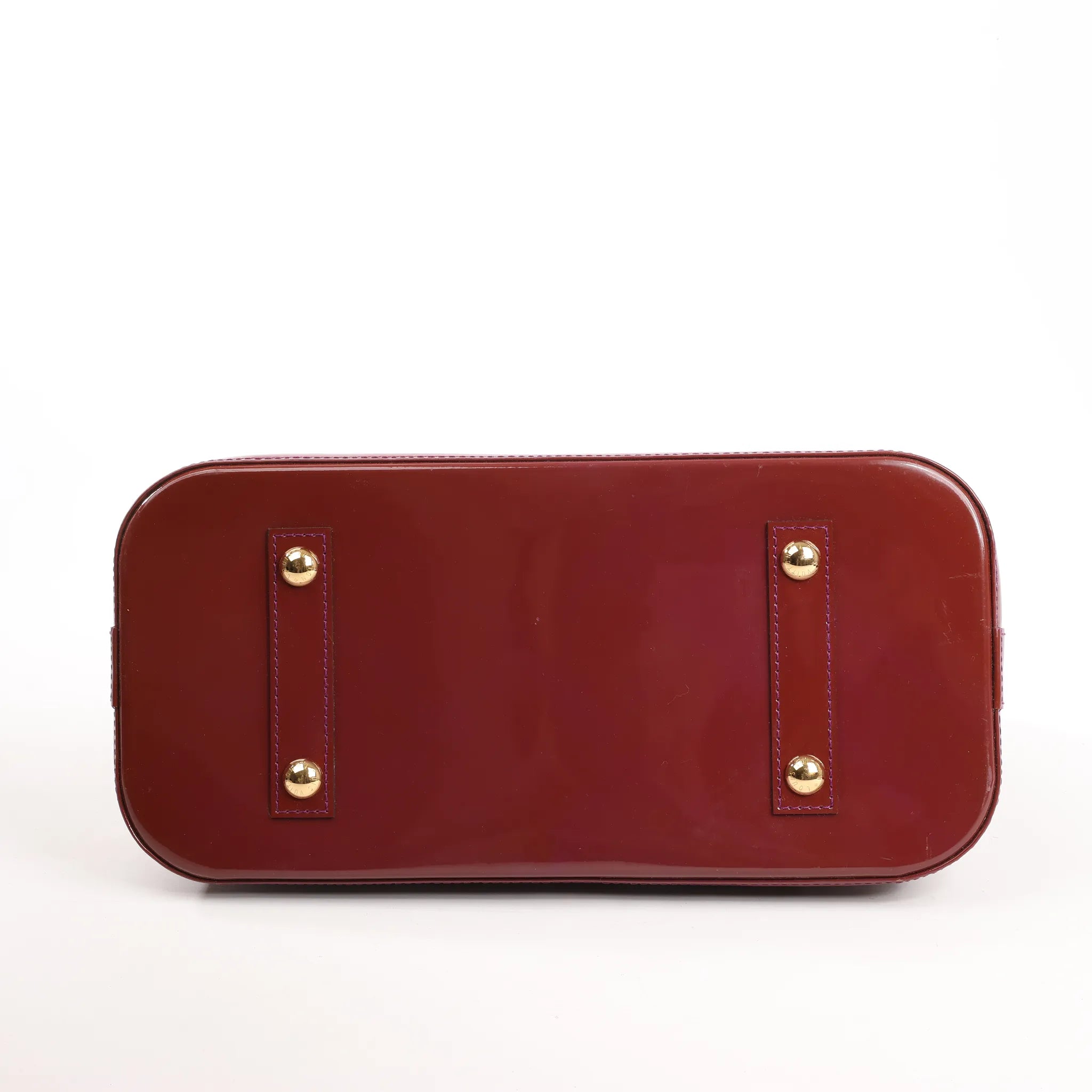 Louis Vuitton Alma GM Vernis Handbag in Burgundy M93594