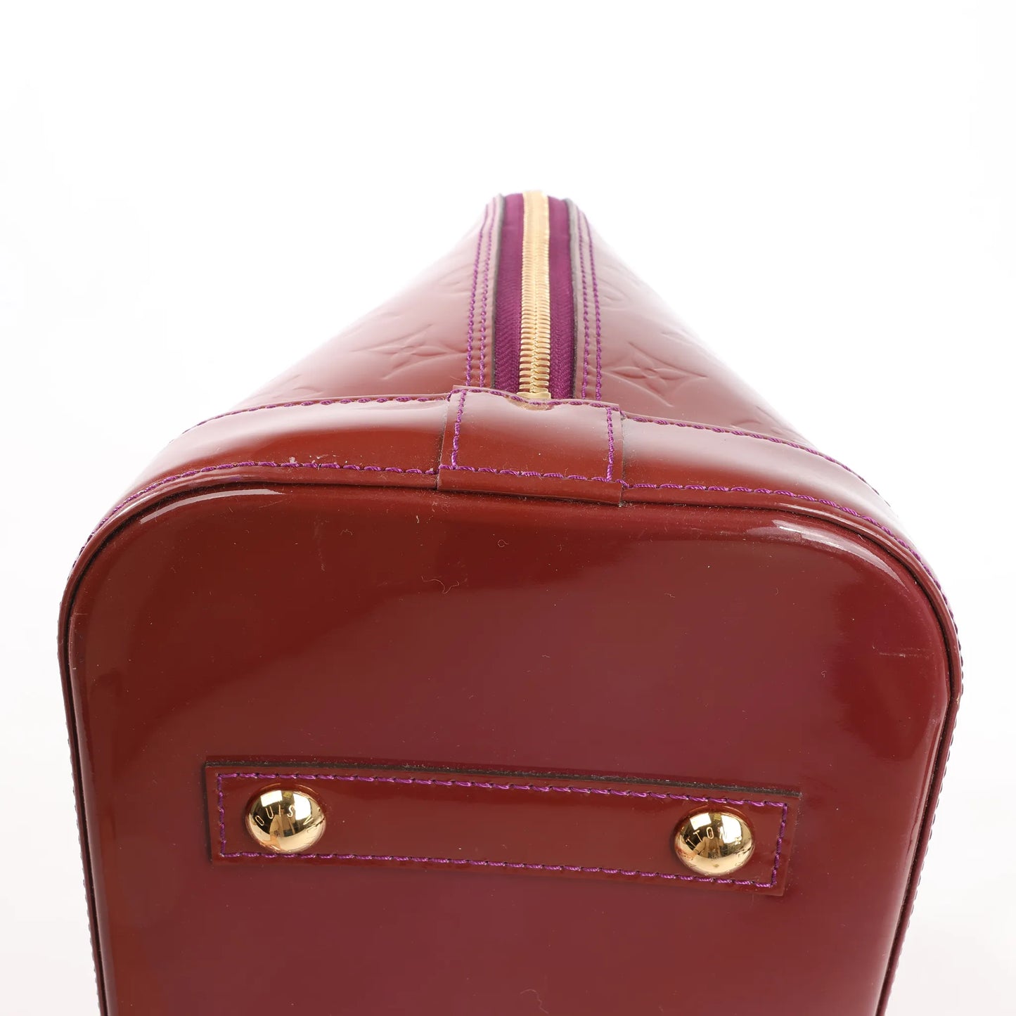 Louis Vuitton Alma GM Vernis Handbag in Burgundy M93594