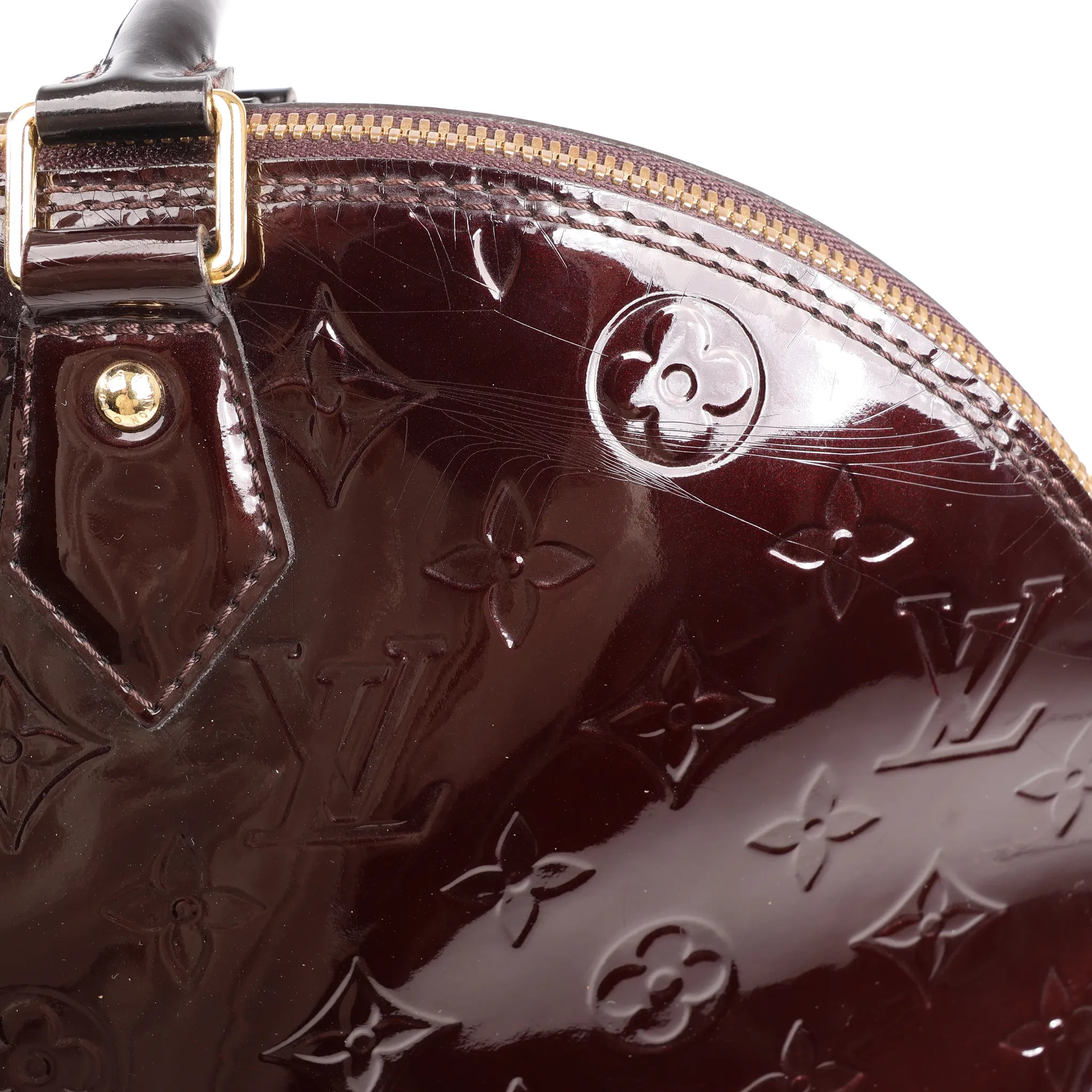 Louis Vuitton Vernis Alma GM Handbag in Amarante M93595