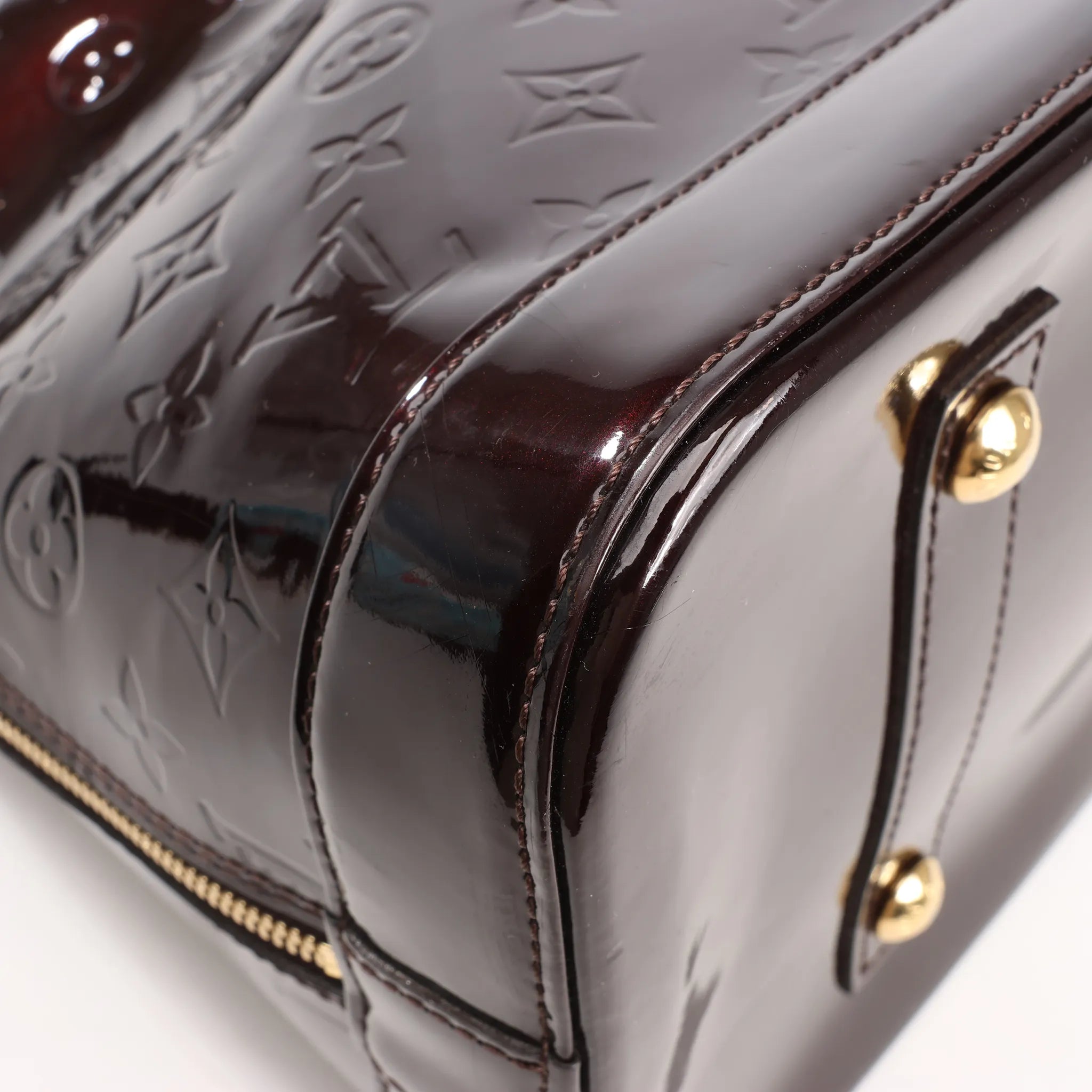 Louis Vuitton Vernis Alma GM Handbag in Amarante M93595