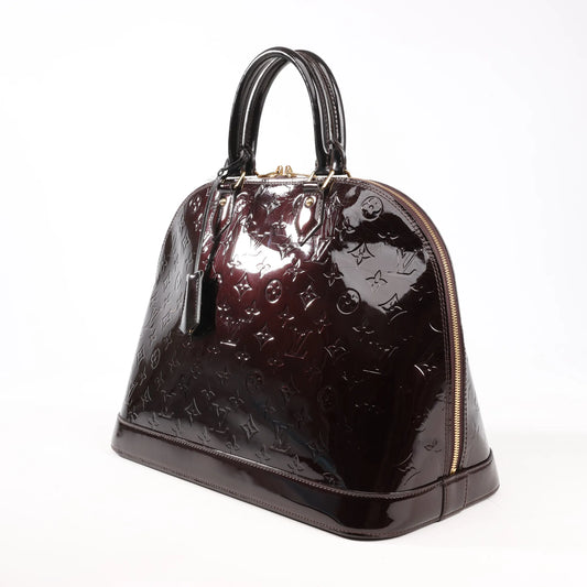 Louis Vuitton Vernis Alma GM Handbag in Amarante M93595