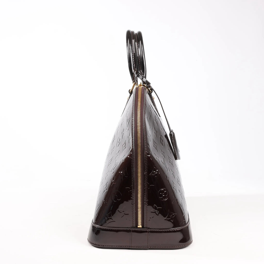 Louis Vuitton Vernis Alma GM Handbag in Amarante M93595