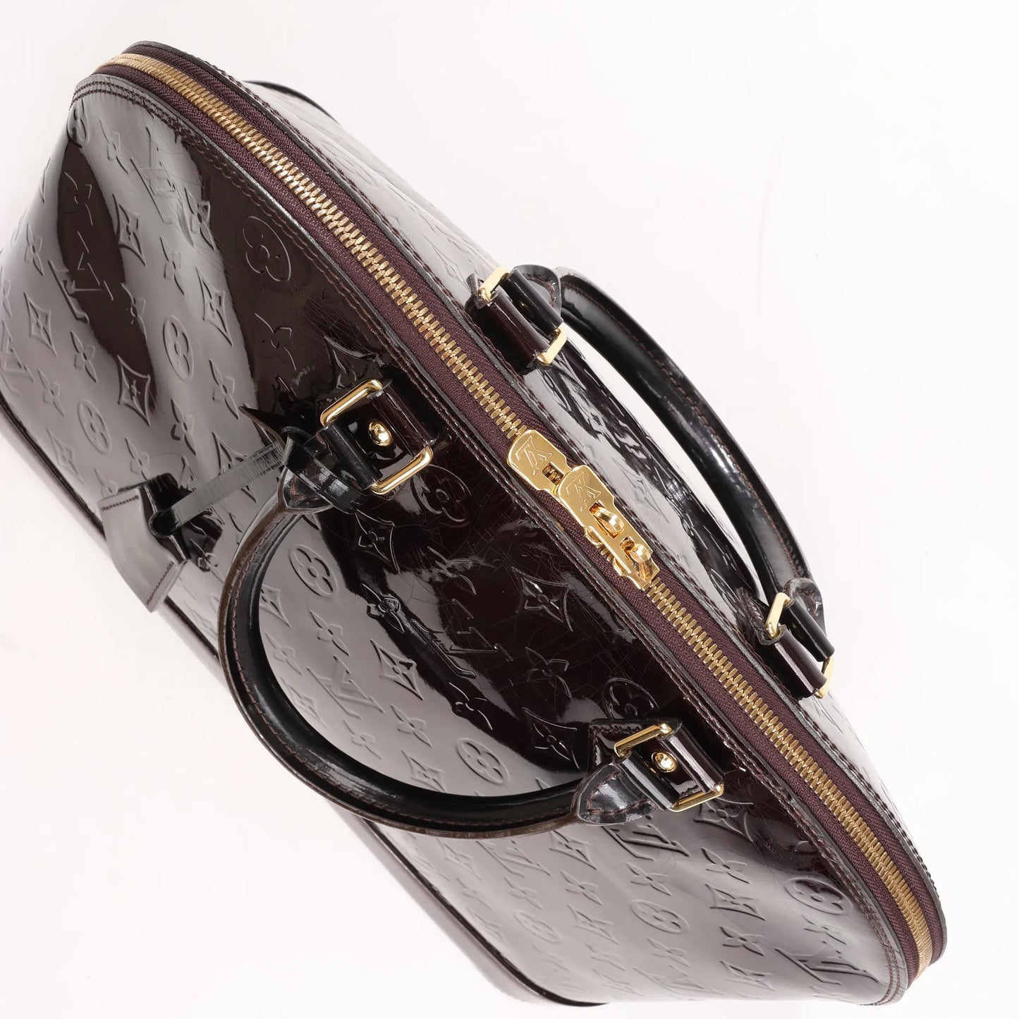 Louis Vuitton Vernis Alma GM Handbag in Amarante M93595