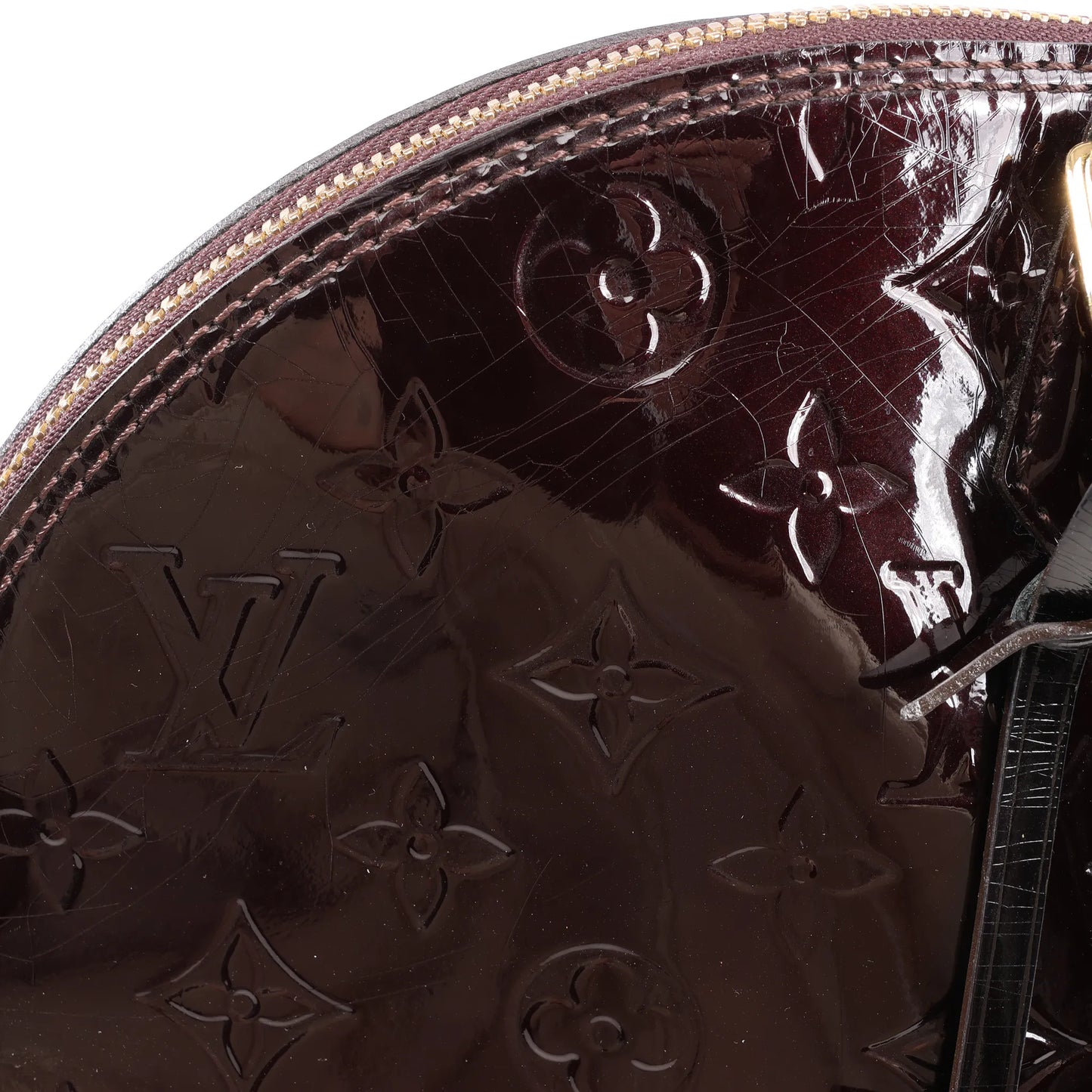 Louis Vuitton Vernis Alma GM Handbag in Amarante M93595