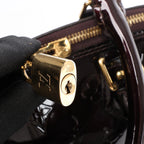 Louis Vuitton Alma GM Vernis Leather Handbag in Burgundy M93595