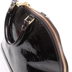 Louis Vuitton Alma GM Vernis Leather Handbag in Burgundy M93595