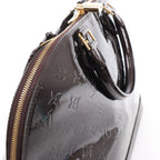 Louis Vuitton Alma GM Vernis Leather Handbag in Burgundy M93595