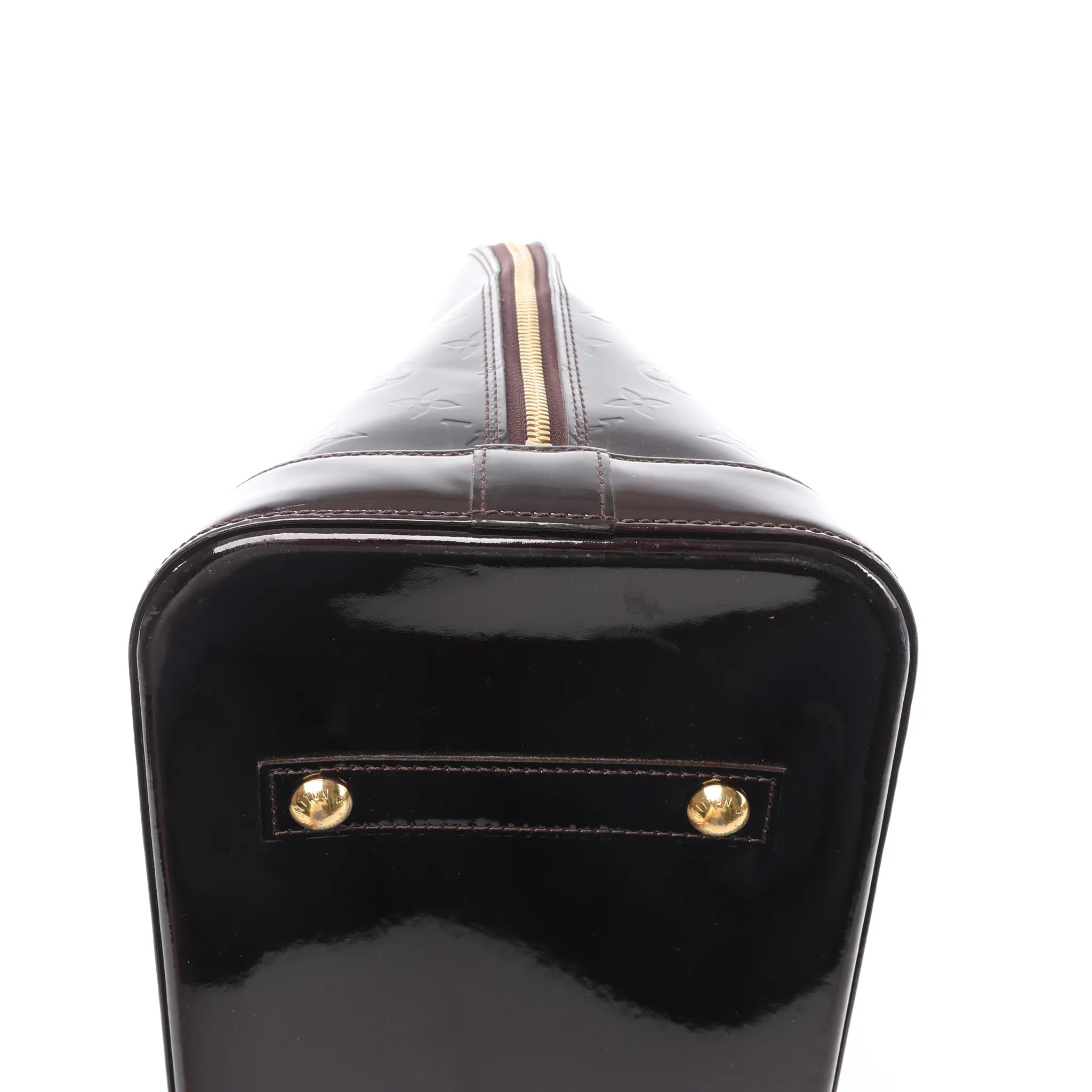 Louis Vuitton Alma GM Vernis Leather Handbag in Burgundy M93595