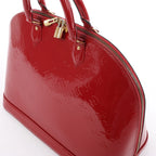 Louis Vuitton Alma GM Vernis Leather Handbag in Red M93596