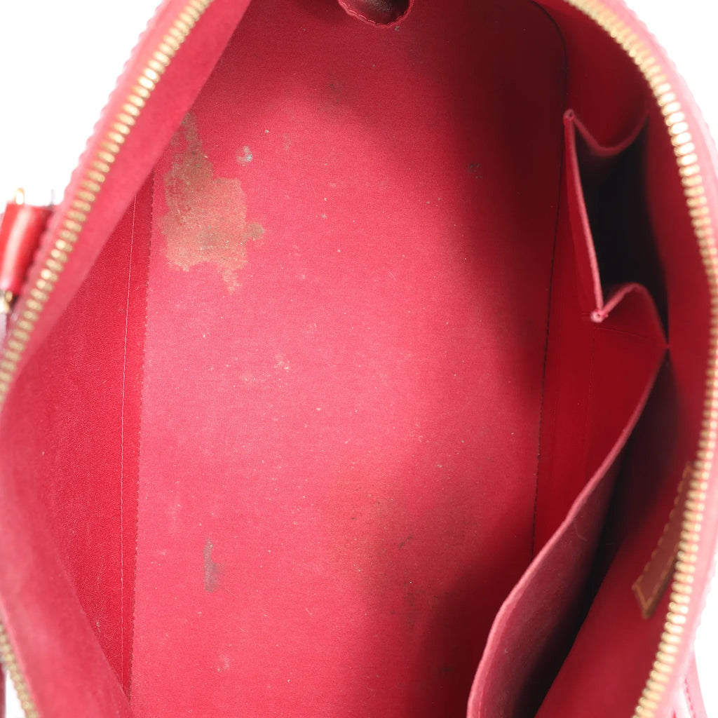 Louis Vuitton Alma GM Vernis Leather Handbag in Red M93596