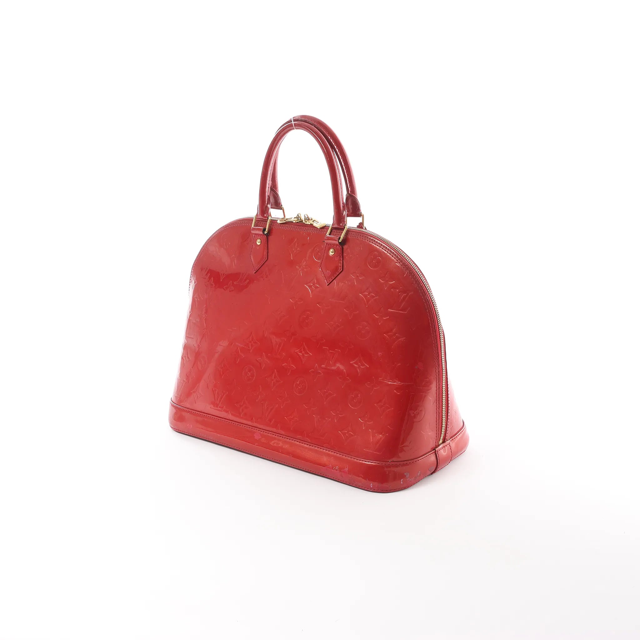 Louis Vuitton Alma GM Vernis Leather Handbag in Red M93596