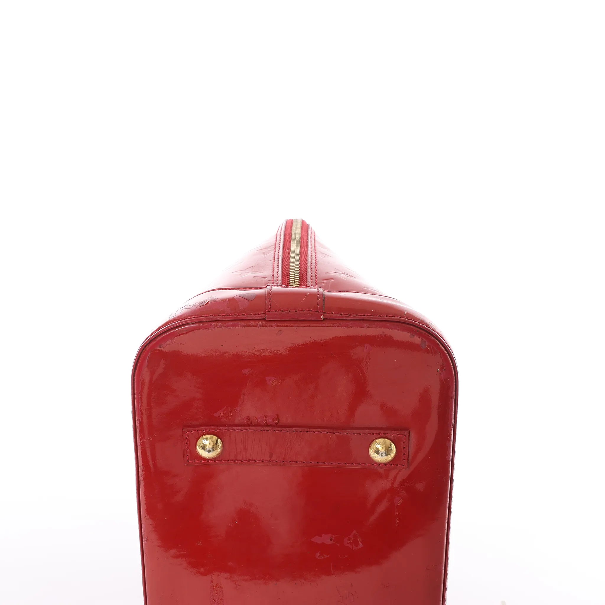 Louis Vuitton Alma GM Vernis Leather Handbag in Red M93596