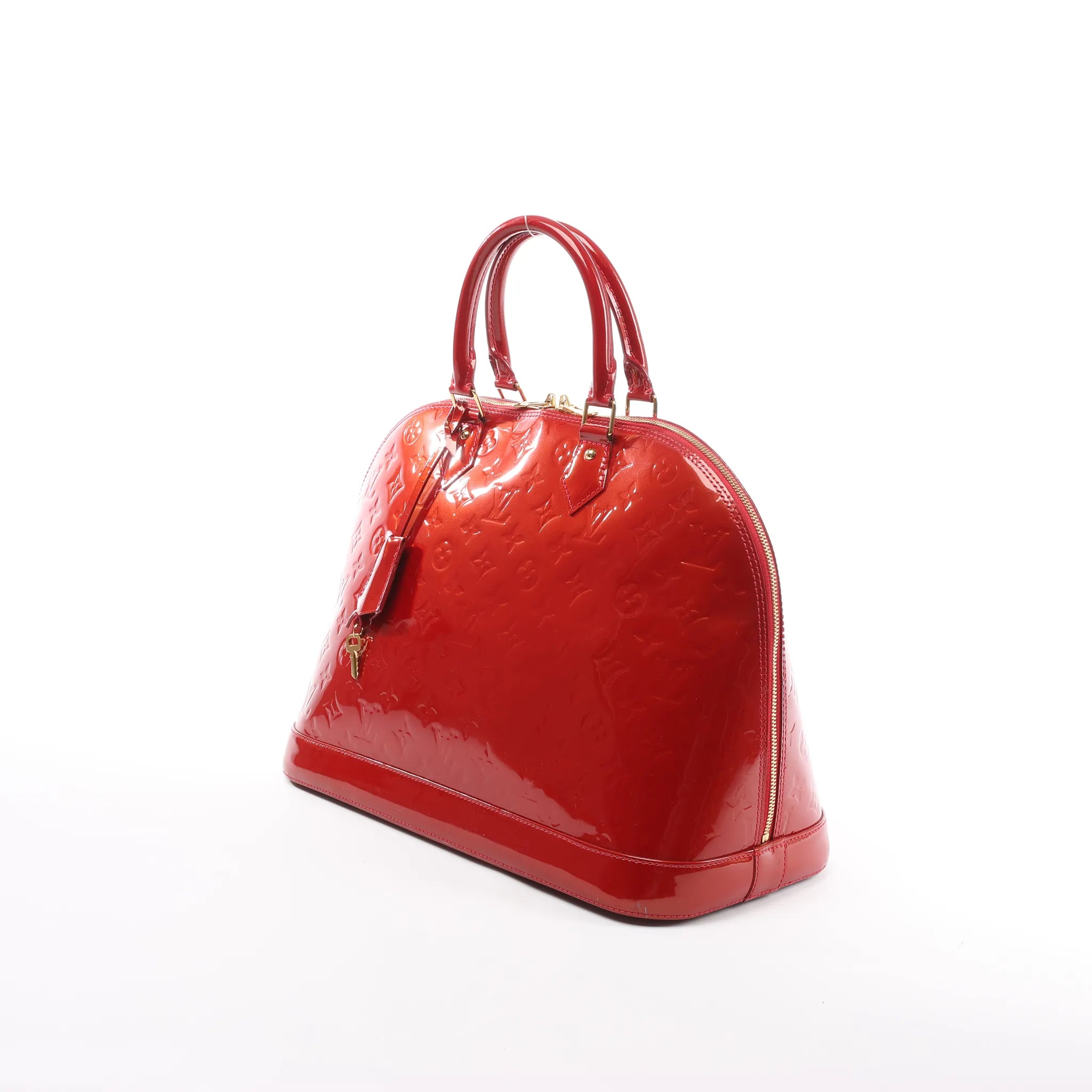 Louis Vuitton Alma GM Vernis Leather Handbag in Red M93596