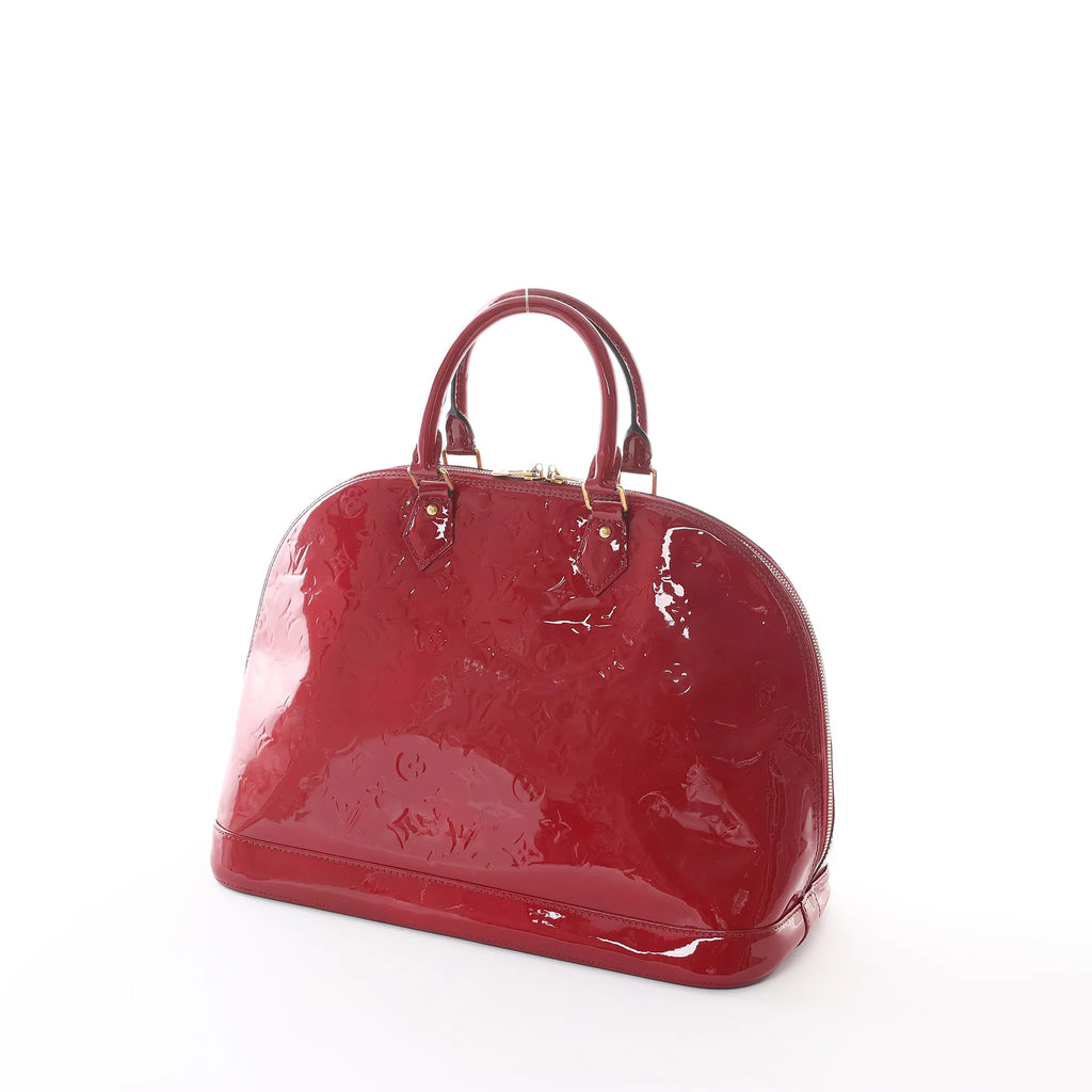 Louis Vuitton Alma GM Vernis Leather Handbag in Red M93596